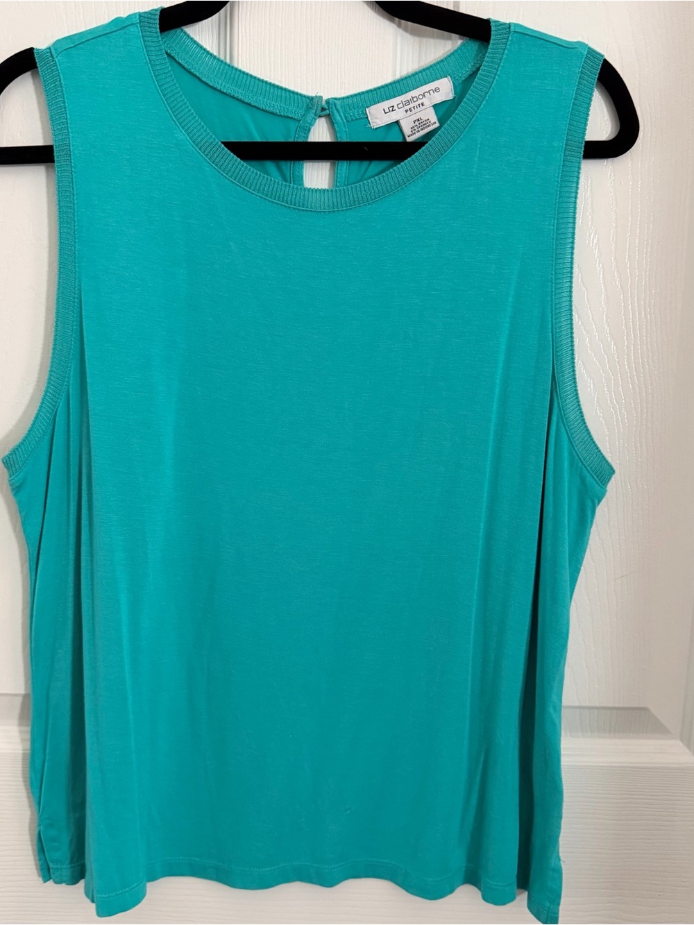 Liz Claiborne Teal Sleeveless Knit Tank Top/Shell PXL